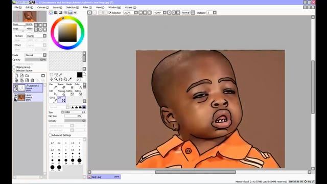 Урок по Paint tool SAI #1| Рисунок по фотографии смотреть онлайн
