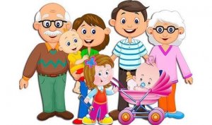 Папа, мама и я - дружная семья