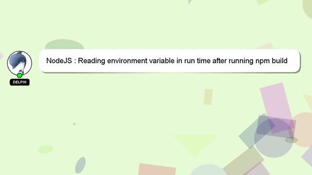 NodeJS : Reading environment variable in run time after running npm build for a create-react-app ba смотреть онлайн