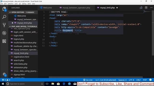 MYSQL LIMIT Clause In PHP with example in Hindi смотреть онлайн