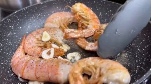 Лангустины жареные ( Аргентинские красные креветки ) пошаговый рецепт приготовления.