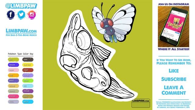 Pokémon Bones - PKMN-011 Metapod via Limbpaw - iPad Pro Procreate Speed Paint смотреть онлайн