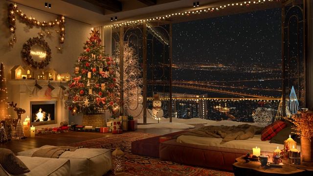 Christmas Dreams Unveiled | Cozy Bedroom Elegance with Smooth Jazz in Anticipation of 2024 ?❄️ смотреть онлайн