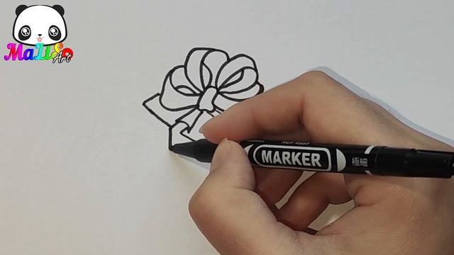 Як нарисовать новогодний подарок! How to draw a gift box! Новогодние рисунки! Коробка подарок! смотреть онлайн