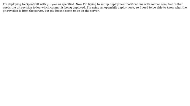 DevOps & SysAdmins: Getting the current git revision on openshift смотреть онлайн