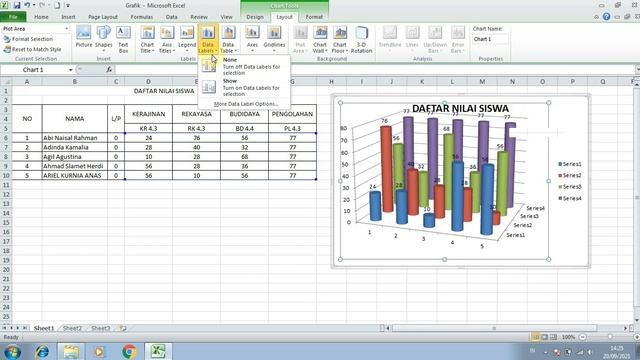 Tutorial Ms. Excel#10 : Membuat Grafik di Ms Excel 2010 #Ms.Excel смотреть онлайн