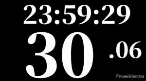 60 Seconds Countdown with clock from 23:58:55 HRS to Midnight 00:00:00 HRS with beep sounds timer