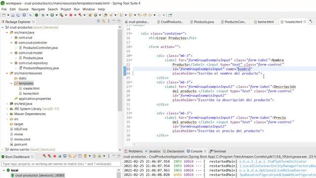 CRUD Java Web con Spring Framework, Spring Boot, MySQL, Thymleaf, Boostrap (Parte 2/2) смотреть онлайн
