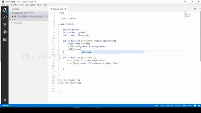 static functions and variables in php malayalam tutorial 8 смотреть онлайн