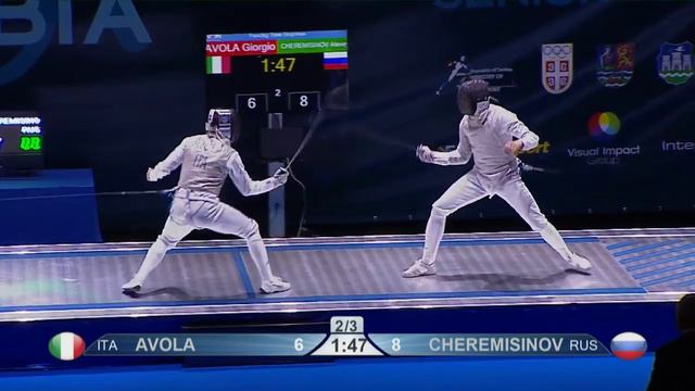2018 T04 02 M F Individual Novi Sad SRB European Championships Podium CHEREMISINOV RUS Vs AVOLA ITA