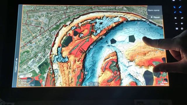 р. Волга близь г. Сызрань. Lowrance. смотреть онлайн