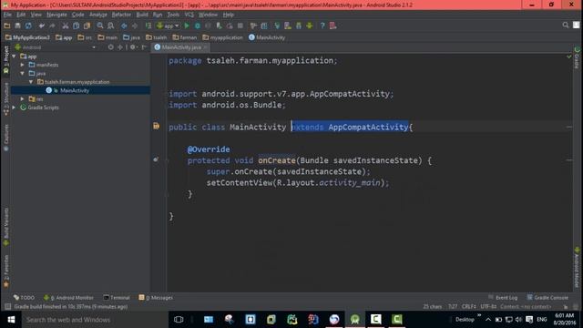 Explaing onCreate method in Android Studio #49 смотреть онлайн