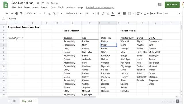 Google Sheets - Dependent Drop Down Lists | 2 Ways смотреть онлайн