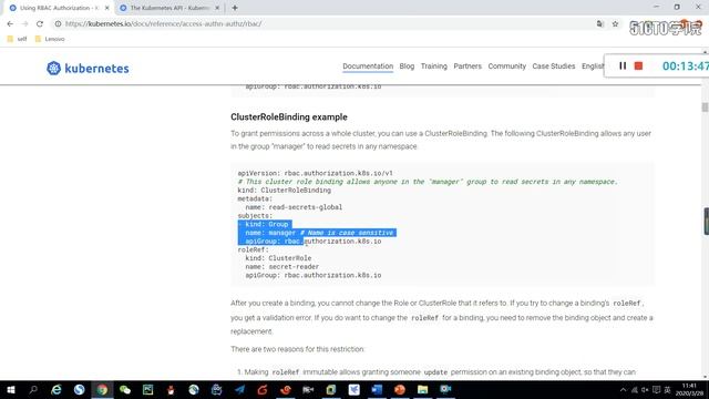 11 2 RBAC使用 Kubernetes架构师 实战课程 смотреть онлайн