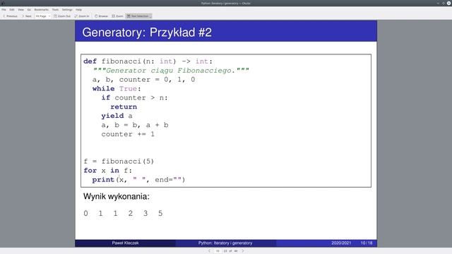 [ZPO 2020/21][Webinar] Iteratory i generatory смотреть онлайн