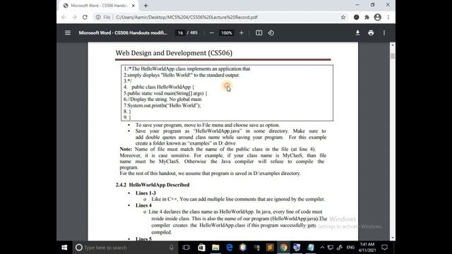 CS 506 lecture 2_3 | web design and development | java program |apna teacher | Urdu Hindi смотреть онлайн