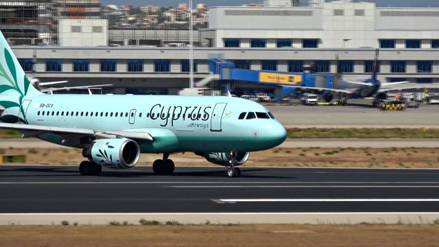 Cyprus Airways Airbus A319 | Taxi & Takeoff from Athens Airport | ATH Plane Spotting - Windy Takeof смотреть онлайн