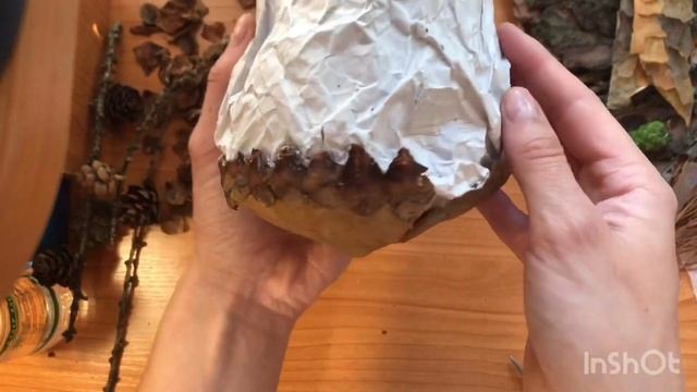 Сова из природных материалов смотреть онлайн