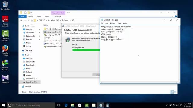 Install MySQL Workbench Windows Tutorial смотреть онлайн