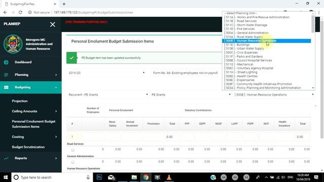 PLANREP VIDEO TUTORIAL PART 3/8