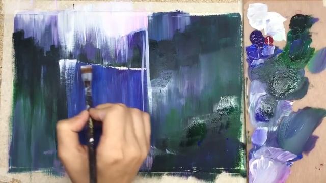 «Пейзаж. Лесной водопада» к нарисовать ?АКРИЛ | Сезон 1-13 | Мастер-класс ДЕМО смотреть онлайн