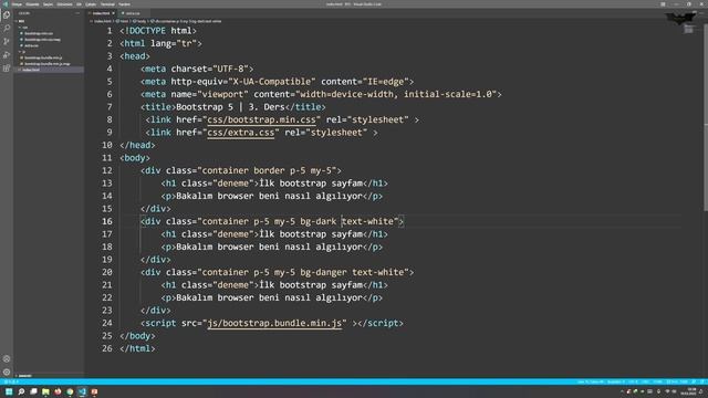 Ders 3 Bootstrap 5 Container ve Container Fluid Komutları смотреть онлайн