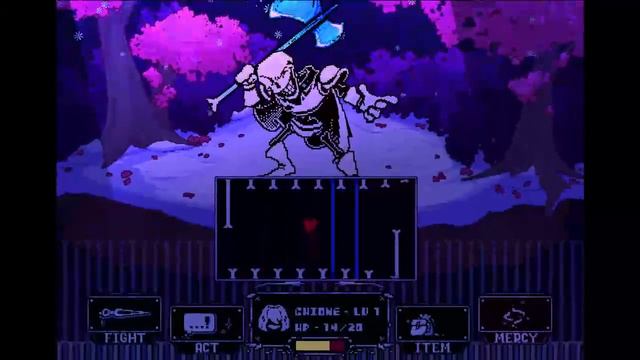 Undertale Icebound - Papyrus Battle. смотреть онлайн