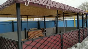 Беседка из профильной трубы . Своими руками. За 200 тыс рублей. #нхнч7
