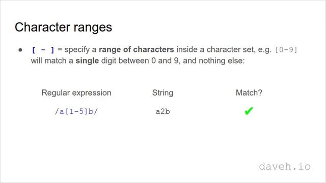 Write even more powerful regular expressions: use character sets and ranges смотреть онлайн