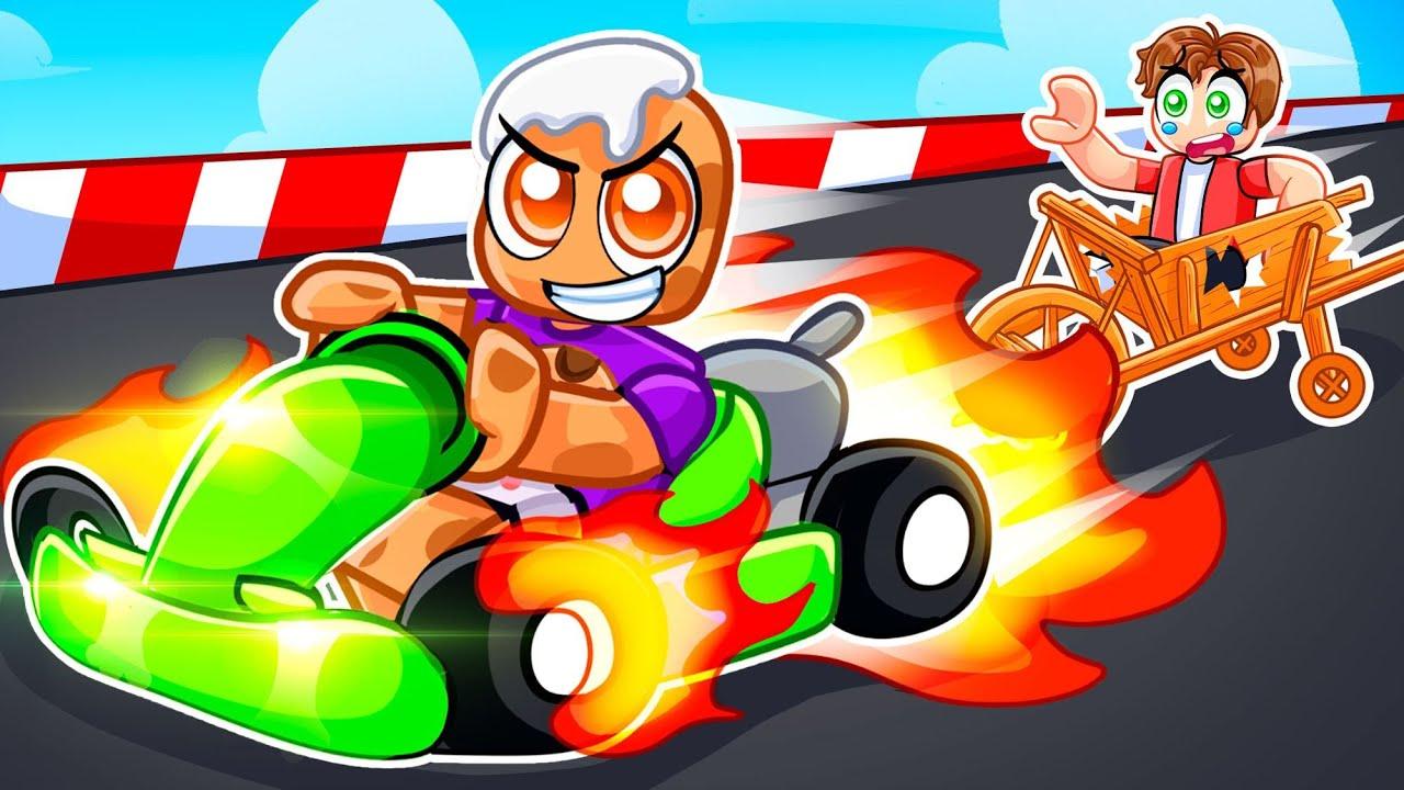 Вождение со скоростью 8 762 912 миль в час на картинге в Roblox! перевод - CookieBlox