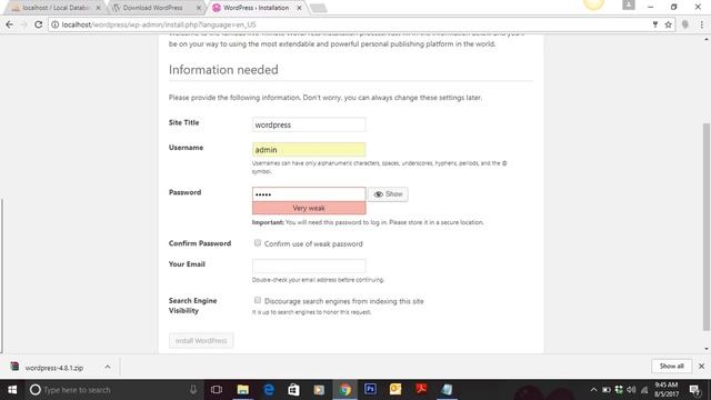 install wordpress 4.8.1 смотреть онлайн
