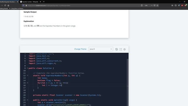 Hackerrank: Modified Kaprekar Numbers java смотреть онлайн