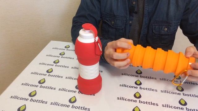 Спортивная бутылка для воды складная из силикона — Silicone Bottles смотреть онлайн