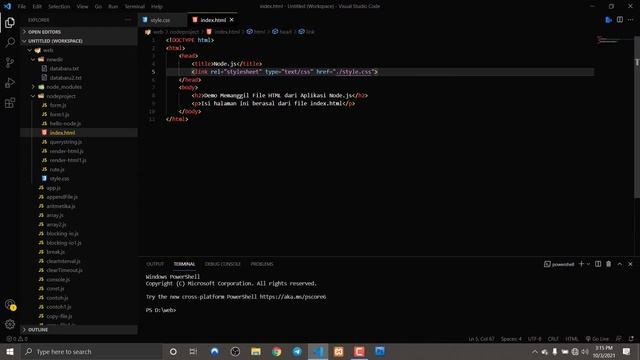 #27. Menggunakan File CSS dalam Aplikasi Node.js смотреть онлайн