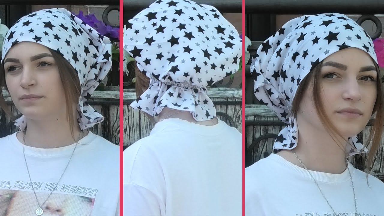 Как сшить косынку/Бандана за 30 минут - Пошаговая инструкция смотреть онлайн