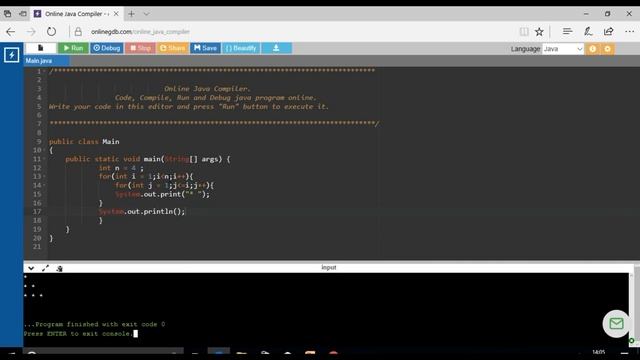 Write a java program to print star pattern? || JAVA Programs смотреть онлайн