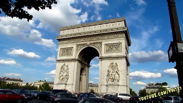 Триумфальная Арка Париж. The Arc de Triomphe, Paris смотреть онлайн