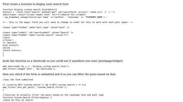 Wordpress: How to create Custom Taxonomy Search Drop Down for specific Post Type? смотреть онлайн