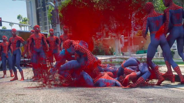 SPIDER VERSE BATTLE ROYALE | IRON SPIDER SUIT VS SPIDER MAN 2099 VS SPIDER MAN MUSCLE - EPIC BATTLE