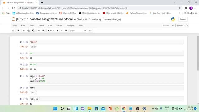 Python Tutorial Series: Chapter 2: Part 3 - Variable Assignments смотреть онлайн