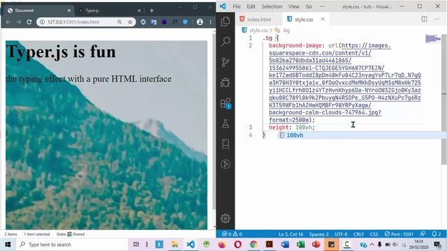 Full Background Image + Typer.js смотреть онлайн
