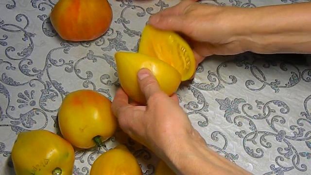 Томат Сердце Зебры. Тест спелых плодов. смотреть онлайн