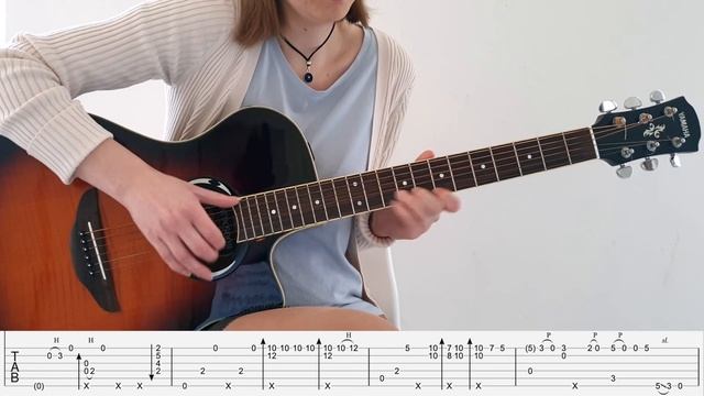 THE CHAIN Fingerstyle Guitar Tutorial with on-screen Tab - Fleetwood Mac смотреть онлайн