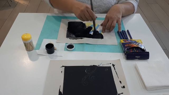 Мастер-класс «Зимние узоры» в технике граттаж смотреть онлайн