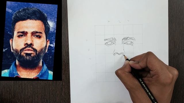 How to draw ROHIT SHARMA Step by Step // full sketch outline tutorial for beginners ( IPL 2021 MI ) смотреть онлайн