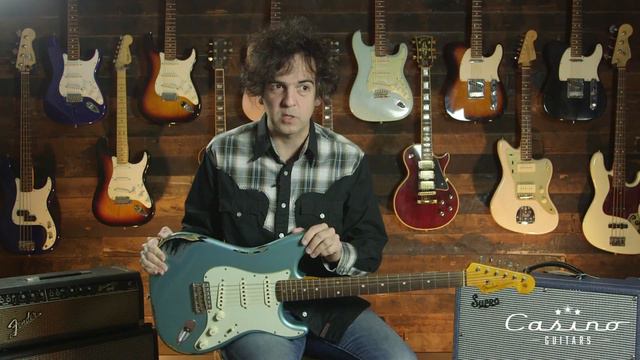 Fender Custom Shop 1962 Heavy Relic Stratocaster Teal Metallic over Black смотреть онлайн
