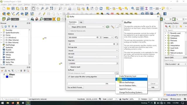How to Create Point Buffer in QGIS смотреть онлайн