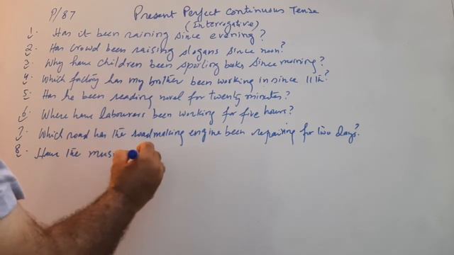 English Grammar- PTB, Class 9-10, Present Perfect Continuous Tense (Interrogative) Exercise page 87 смотреть онлайн