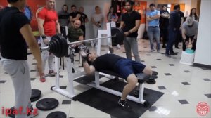 Соревнования по Военному жиму лежа 1 часть