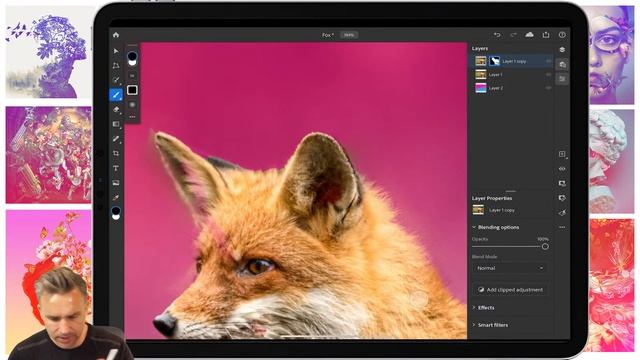 Using Refine Edge and other new features in Photoshop on iPad смотреть онлайн